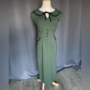 Stop Staring Green and blk houndstooth Dress